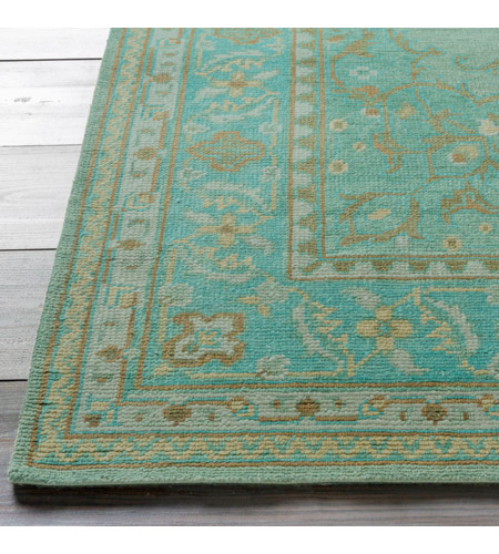 Surya HVN1227-5686 Haven 102 X 66 inch Emerald/Teal/Grass Green/Bright Yellow Rugs, Wool hvn1227-front.jpg
