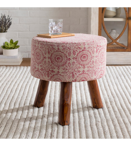 Surya INDO001-161616 Indore Bright Pink/White Furniture, Cube indo001-styleshot_201.jpg