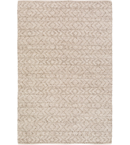 Surya ING2004-576 Ingrid 90 X 60 inch White/Ivory/Taupe Rugs, Wool, Silk, and Viscose
