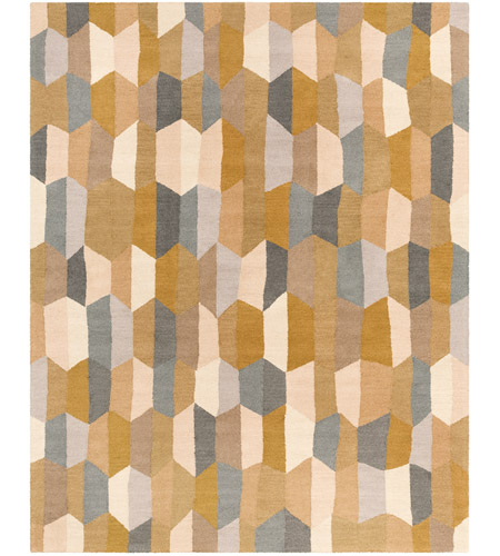 Surya INM1003-810 Inman 120 X 96 inch Yellow and Brown Area Rug, Wool