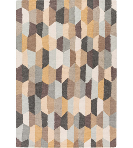 Surya INM1004-576 Inman 90 X 60 inch Brown and Gray Area Rug, Wool