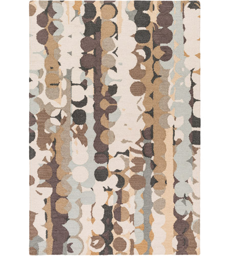Surya INM1006-576 Inman 90 X 60 inch Brown and Gray Area Rug, Wool
