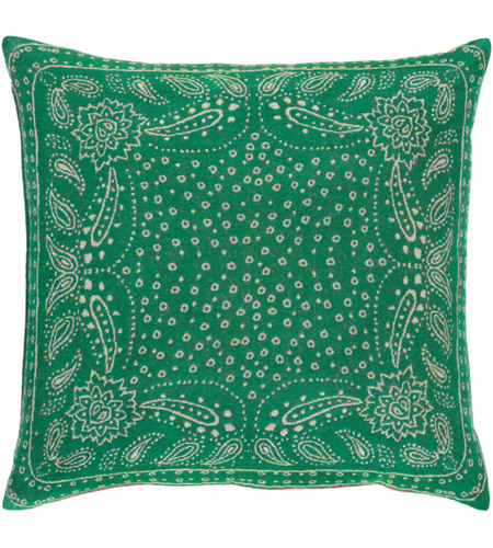 Surya IR003-2020 Indira 20 X 20 inch Green and Grey Pillow Cover ir003.jpg