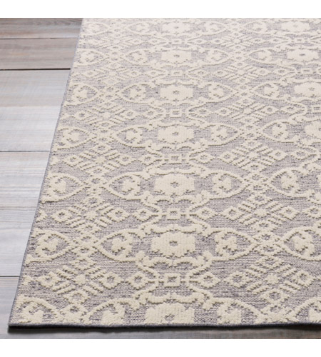 Surya ITH5004-46 Ithaca 72 X 48 inch Gray and Neutral Area Rug, Wool and Cotton ith5004_front.jpg