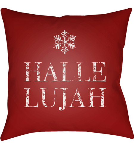Surya JOY007-2020 Hallelujah 20 X 20 inch Red and White Outdoor Throw Pillow photo