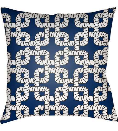 Surya LAKE007-2020 Rope Ii 20 X 20 inch Blue and White Outdoor Throw Pillow