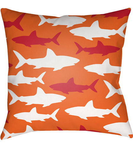Surya LIL073-2020 Sharks 20 X 20 inch Outdoor Throw Pillow photo
