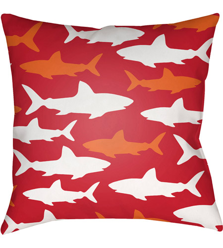 Surya LIL077-2020 Sharks 20 X 20 inch Outdoor Throw Pillow