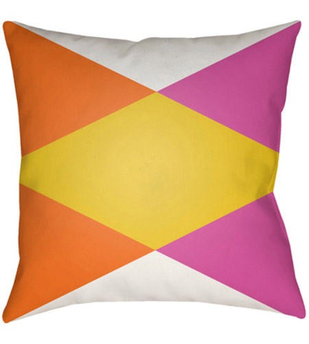 Surya MD001-1818 Moderne 18 X 18 inch Orange and Pink Outdoor Throw Pillow