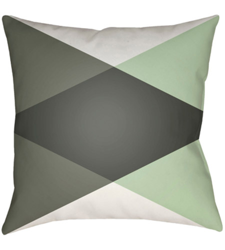 Surya MD007-1818 Moderne 18 X 18 inch White and Green Outdoor Throw Pillow