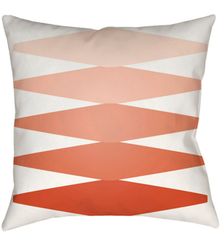 Surya MD010-2222 Moderne 22 X 22 inch Orange and White Outdoor Throw Pillow
