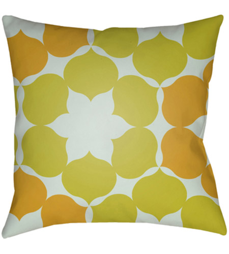 Surya MD045-1818 Moderne 18 X 18 inch Yellow and Green Outdoor Throw Pillow