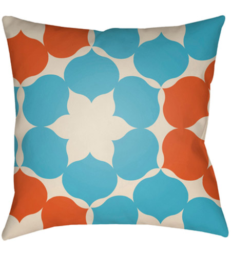 Surya MD047-1818 Moderne 18 X 18 inch Off-White and Orange Outdoor Throw Pillow