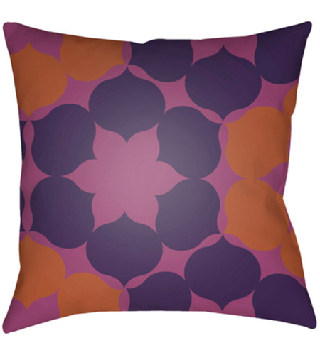 Surya MD050-1818 Moderne 18 X 18 inch Orange and Purple Outdoor Throw Pillow