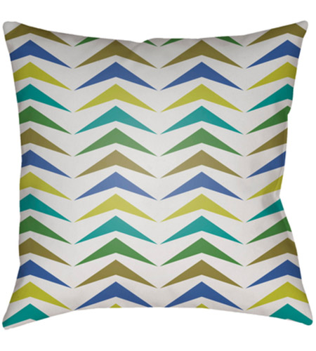 Surya MD056-2222 Moderne 22 X 22 inch Blue and Yellow Outdoor Throw Pillow