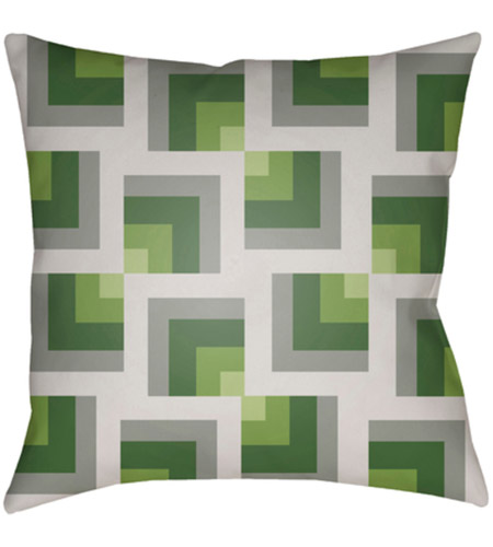 Surya MD086-1818 Moderne 18 X 18 inch Green and Off-White Outdoor Throw Pillow