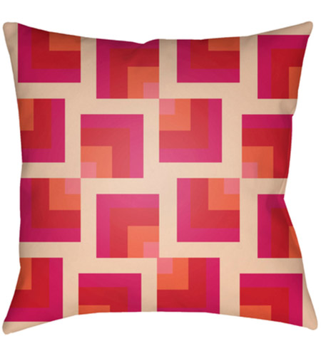 Surya MD090-2020 Moderne 20 X 20 inch Pink and Pink Outdoor Throw Pillow