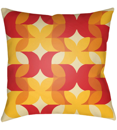 Surya MD092-1818 Moderne 18 X 18 inch Bright Red and Butter Outdoor Throw Pillow