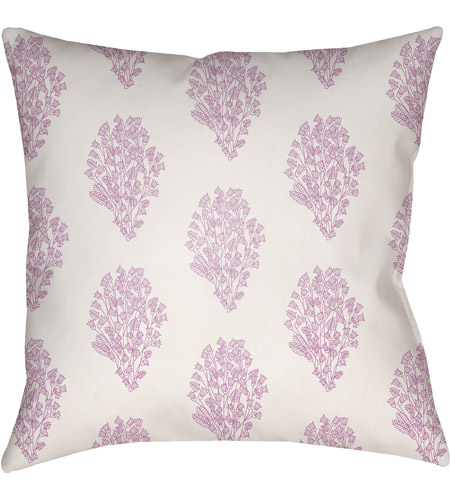 Surya MF013-2222 Moody Floral 22 X 22 inch White and Lilac Outdoor Throw Pillow photo