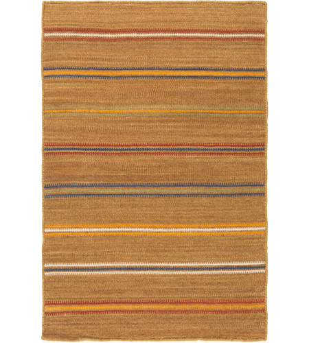 Surya MIG5006-46 Miguel 72 X 48 inch Brown and Blue Area Rug, Wool and Cotton