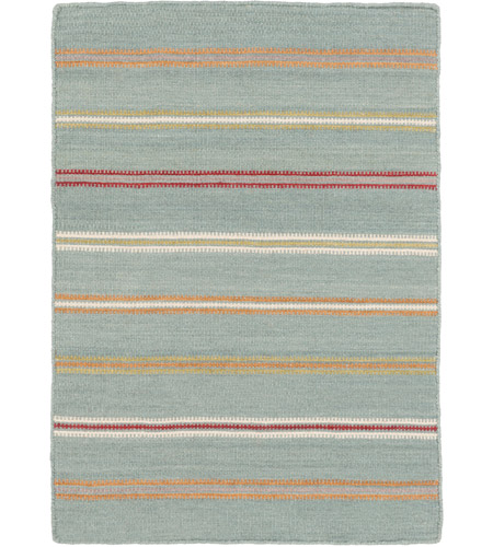 Surya MIG5008-810 Miguel 120 X 96 inch Blue and Orange Area Rug, Wool and Cotton photo