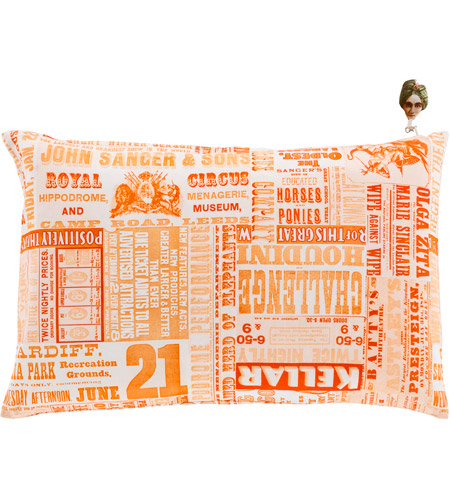 Surya MNG005-1818 Mind Games 18 X 18 inch Orange and Pink Pillow Cover