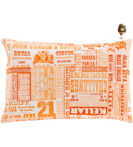 Surya MNG005-1320D Mind Games 19 X 13 inch Bright Orange and Peach Lumbar Pillow