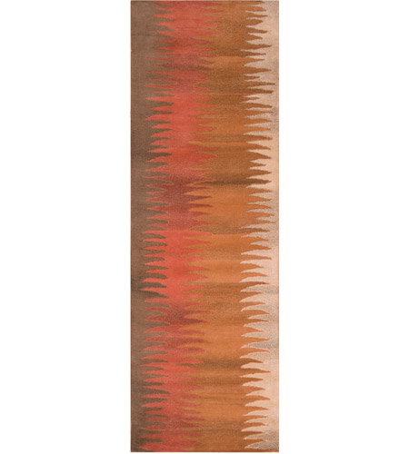 Surya MOS1004-268 Mosaic 96 X 30 inch Burnt Orange/Wheat/Dark Brown Rugs, Wool
