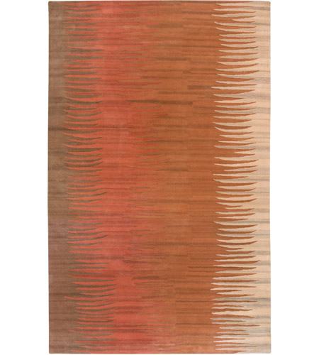 Surya MOS1004-811 Mosaic 132 X 96 inch Burnt Orange/Wheat/Dark Brown Rugs, Wool