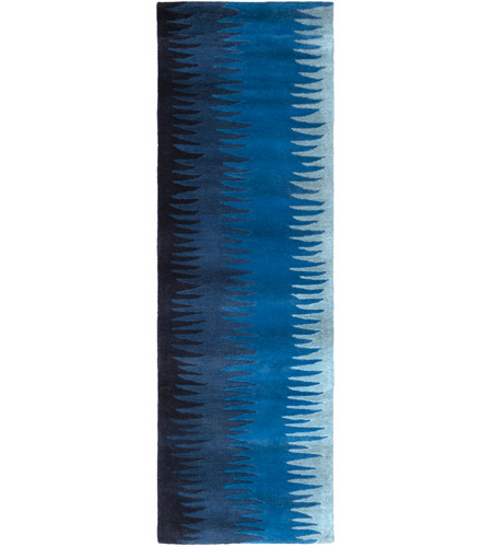 Surya MOS1086-268 Mosaic 96 X 30 inch Bright Blue/Sky Blue/Navy/Ink/Light Gray Rugs, Runner