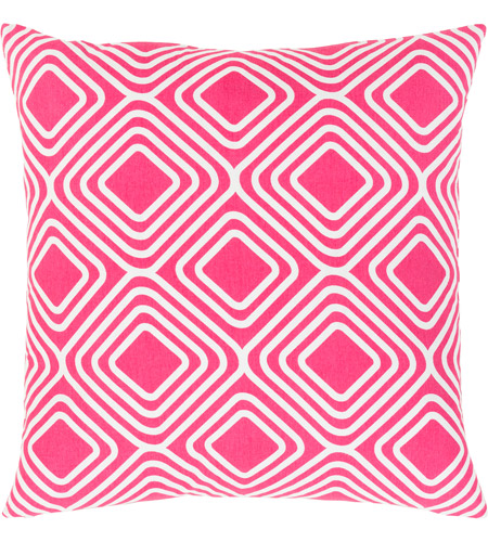 Surya MRA006-2020 Miranda 20 X 20 inch Pink and White Pillow Cover