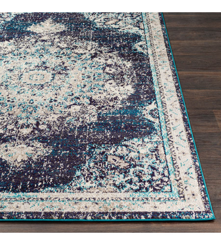 Surya MRC2322-5373 Morocco 87 X 63 inch Navy/Teal/Pale Blue/Dark Brown/Charcoal/Camel Rugs, Rectangle mrc2322-front.jpg