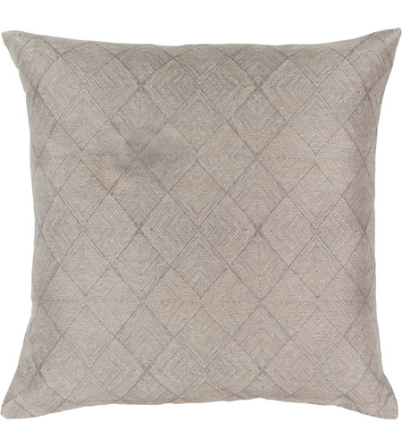 Surya MSA002-1818 Messina 18 X 18 inch Medium Gray/Metallic - Champagne Pillow Cover, Square
