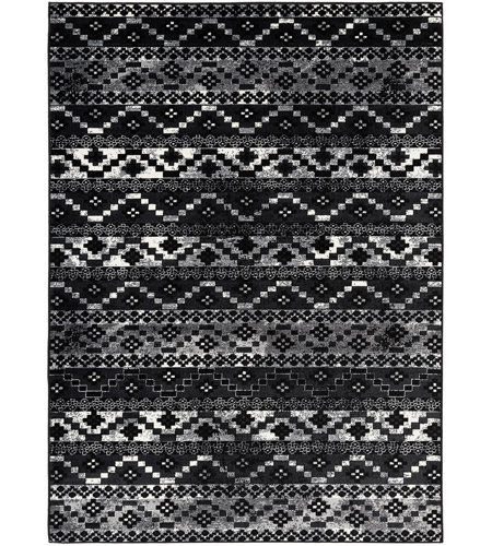 Surya MUM2320-31157 Mumbai 67 X 47 inch Black/Medium Gray/White Rugs, Rectangle photo