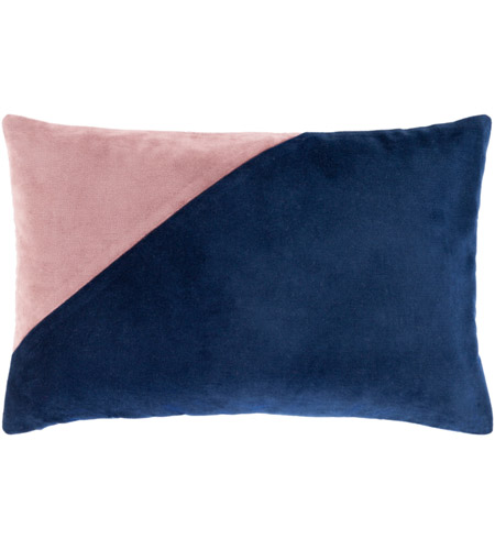 Surya MZA006-1320 Moza 20 X 13 inch Dark Blue/Navy/Rose Pillow Cover