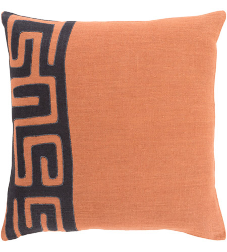 Surya NRB013-1319P Nairobi 19 X 13 inch Burnt Orange and Black Lumbar Pillow nrb013.jpg