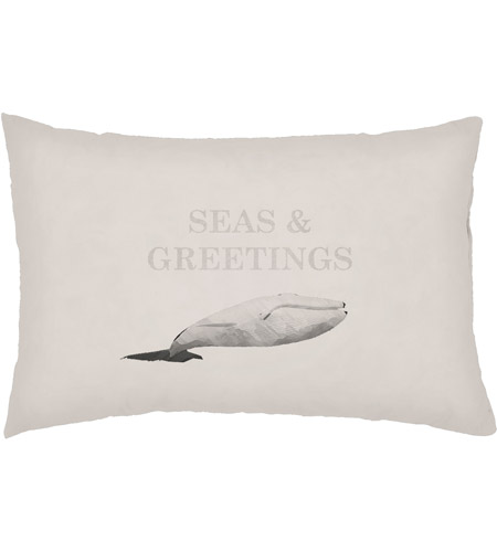 Surya PHDSG001-1424 Seas And Greetings Tan Outdoor Holiday Throw Pillow