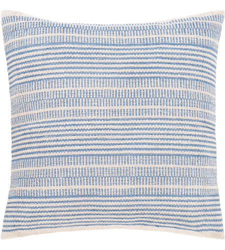 Surya RDE002-2020D Ryder 20 X 20 inch Bright Blue/Cream/Ivory Pillow Kit, Square