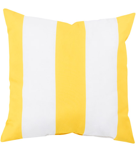 Surya RG157-1818 Rain 18 X 18 inch Yellow and Off-White Outdoor Throw Pillow photo