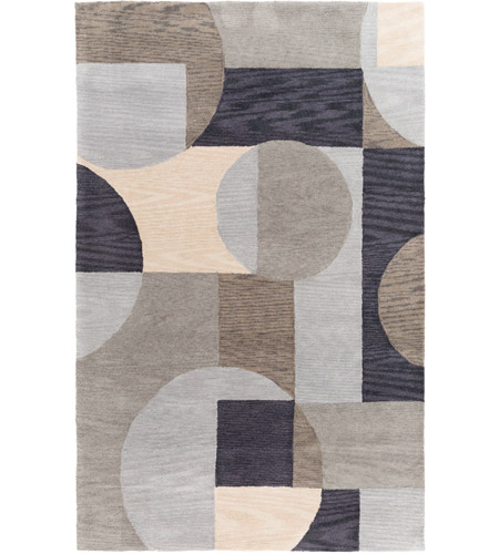 Surya RVR1002-576 Rivera 90 X 60 inch Brown and Brown Area Rug, Polyester