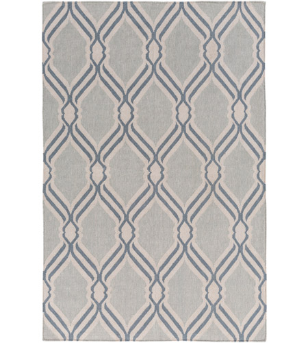 Surya RVT5006-576 Rivington 90 X 60 inch Gray and Blue Area Rug, Wool and Cotton