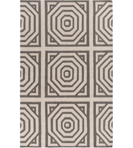 Surya RVT5010-46 Rivington 72 X 48 inch Gray and Neutral Area Rug, Wool and Cotton