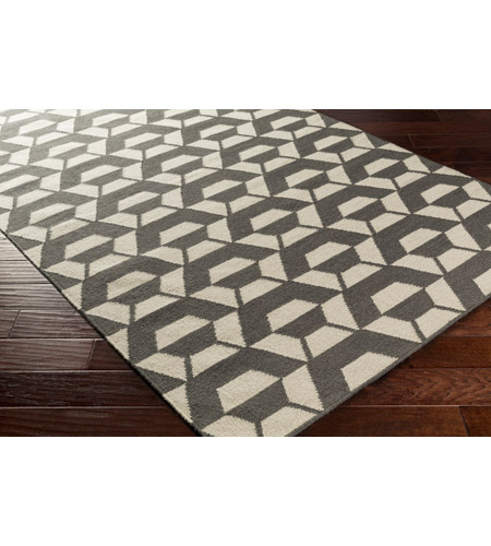 Surya RVT5014-810 Rivington 120 X 96 inch Gray and Neutral Area Rug, Wool and Cotton rvt5014_corner.jpg