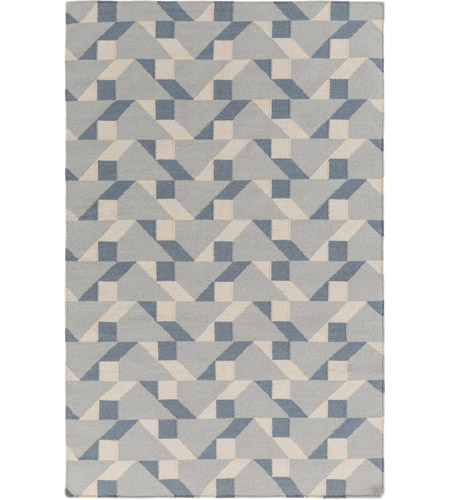 Surya RVT5015-810 Rivington 120 X 96 inch Gray and Blue Area Rug, Wool and Cotton