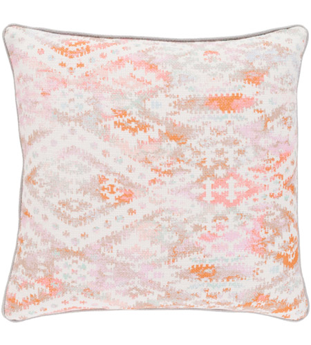 Surya RXA001-2020D Roxanne 20 X 20 inch Bright Pink and Pale Pink Throw Pillow