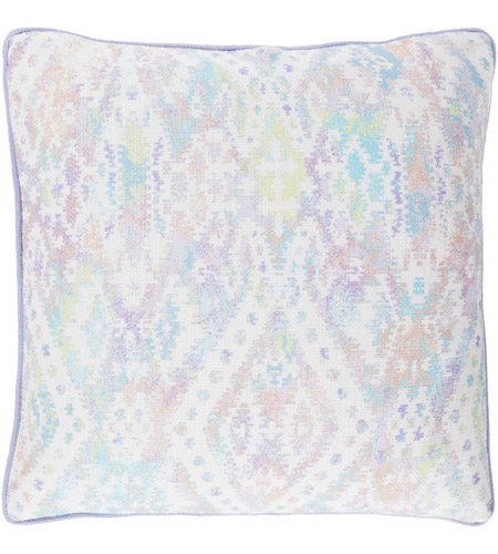 Surya RXA003-1818D Roxanne 18 X 18 inch Ivory and Lavender Throw Pillow