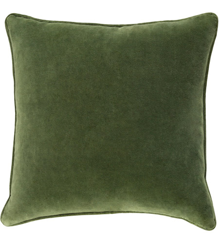 Surya SAFF7194-2020P Safflower 20 X 20 inch Grass Green Pillow Kit, Square