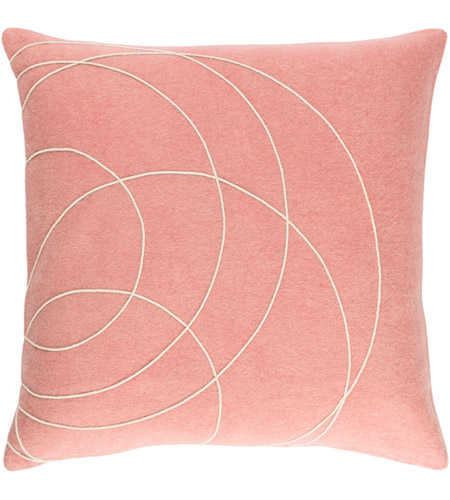 Surya SB035-2020D Solid Bold 20 X 20 inch Mauve and Cream Throw Pillow
