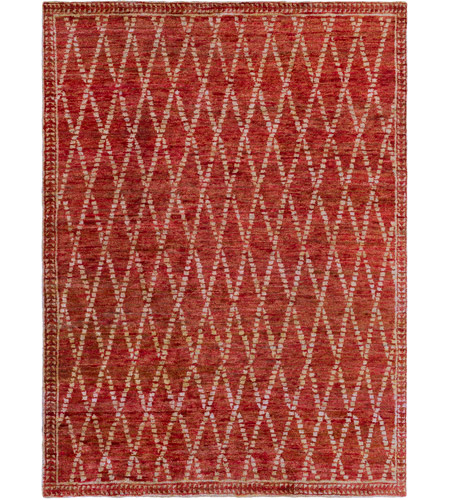 Surya SCR5158-811 Scarborough 132 X 96 inch Red and Neutral Area Rug, Jute photo