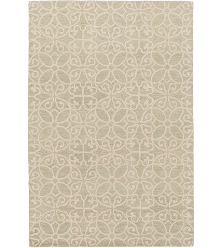 Surya SCT1006-810 Scott 120 X 96 inch Green and Neutral Area Rug, Wool